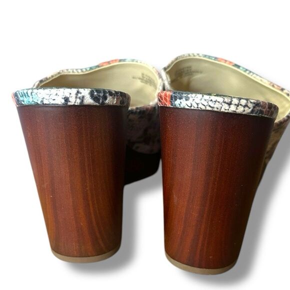 Jessica Simpson Sheyna Snake Print Wedge Slip On Sandals Size 9.5 - Picture 5 of 8